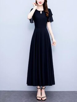 เดรสสีดำสุภาพ เรียบหรู ดูดี เหมาะกับทุกโอกาส | เดรสผู้หญิงแฟชั่นสุภาพ