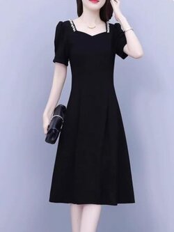 เดรสสีดำสุภาพ เรียบหรู ดูดี เหมาะกับทุกโอกาส | เดรสผู้หญิงแฟชั่นสุภาพ