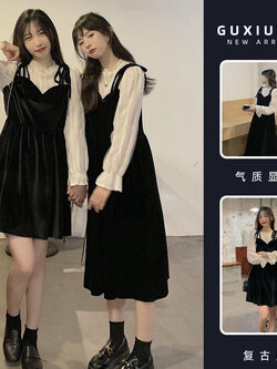 เดรสแขนสั้นมีไซส์L-4XLอก38-47นิ้ว