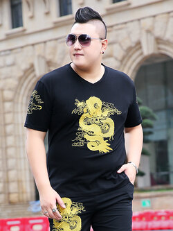 เสื้อยืดผู้ชายอ้วน S-5XL(อกเสื้อ39-51นิ้ว)