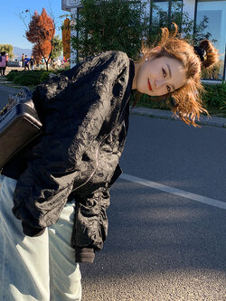 เสื้อโค้ท เสื้อโค้ทกันหนาว เสื้อโค้ทใส่เที่ยวต่างประเทศ ยี่ห้อ: Qianziqian