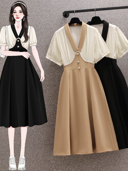 เดรสแขนสั้น มีไซส์ L-4XLอก 38-47 นิ้ว ใส่ได้ทั้งสาวหุ่นดีน่ารักจนถึงสาวอวบพลัสไซส์ จัดส่งฟรี! ทักแชทสั่งซื้อ