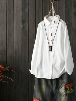 แบบเสื้อสวยๆ เสื้อผ้าฝ้ายลินิน เสื้อเชิ้ตผ้าลินิน