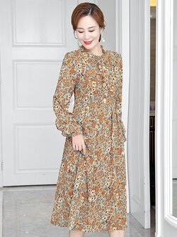 เดรสวัยผู้ใหญ่40-60ปีเดรสคุณแม่