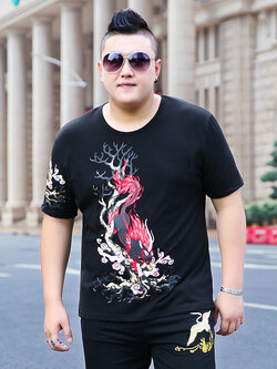 เสื้อยืดผู้ชายอ้วน S-5XL(อกเสื้อ39-51นิ้ว)