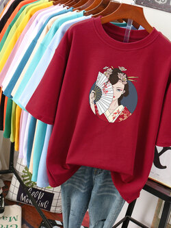 เสื้อยืดคอตตอน สกรีนลายน่ารัก มีหลากหลายสี ส่งฟรีทั่วไทย BY JIMIAO