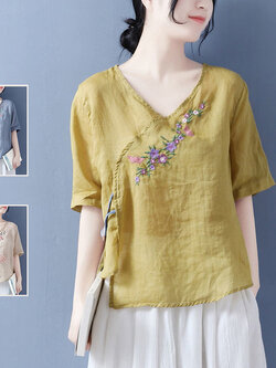 เสื้อลินิน เสื้อผ้าฝ้ายลินิน เสื้อเชิ้ตผ้าลินิน