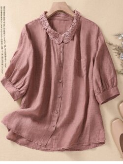 เสื้อลินิน เสื้อผ้าฝ้ายลินิน เสื้อเชิ้ตผ้าลินิน BY Zimo