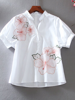 เสื้อลินิน เสื้อผ้าฝ้ายลินิน เสื้อเชิ้ตผ้าลินิน ปักลายสวยๆด้วยด้าย สไตล์VINTAGE BY Dreamroom