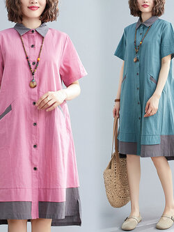 เสื้อผ้าฝ้าย เสื้อผ้าลินิน สไตล์ฤดูร้อน BY Lian Zhi Cotton and linen art สไตล์VINTAGE มีขนาดไซส์อกประมาณ 35-40 นิ้ว