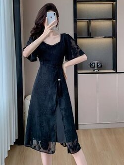 เดรสสีดำสุภาพ เรียบหรู ดูดี เหมาะกับทุกโอกาส | เดรสผู้หญิงแฟชั่นสุภาพ