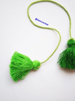 Bancrochet พู่ห้อยกระเป๋า/ที่ห้อยกระเป๋าแฮนด์เมด Tassels keychain hanging for bags หลากสี 4 นิ้ว