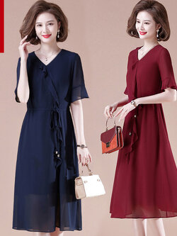 เดรสวัยผู้ใหญ่40-60ปี เดรสคุณแม่ ชุดเดรสทำงานวัยผู้ใหญ่ แบรนด์ MAMA DRESS