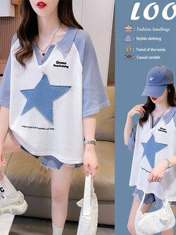 เสื้อยืดคนอ้วนแบบโอเวอร์ไซส์แบบ ulzzang fashion สนใจทักแชท