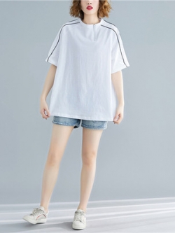 เสื้อOVERSIZE ใส่ตั้งแต่สาวผอม-สาวอวบ น้ำหนักตัว50-100กิโลกรัม