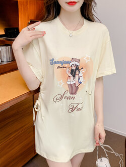 เสื้อผ้าวัยรุ่นเกาหลี เสื้อยืดวัยรุ่นผู้หญิง มีขนาด S M L XL