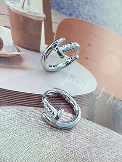 ต่างหูเงินแท้ S925 รุ่น Sincere ต่างหูห่วงตะปู สูง12mm เงินแท้ทั้งชิ้น Silver925 ต่างหูผู้ชายตุ้มหูเงินแฟชั่น