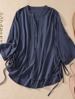 เสื้อลินินคนอ้วน เสื้อทีเชิ้ตคนอ้วนผู้หญิง เสื้อทีเชิ้ตตัวใหญ่ By Literary Plus size