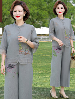 เสื้อผ้าคุณแม่วัย 60 เสื้อคนแก่ผู้หญิงวัย60