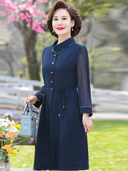 เดรสวัยผู้ใหญ่40-60ปี เดรสคุณแม่ ชุดเดรสทำงานวัยผู้ใหญ่ แบรนด์ MAMA DRESS