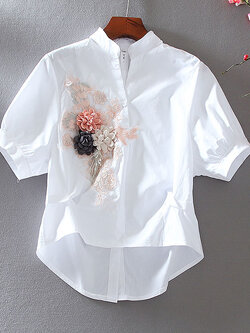 เสื้อลินิน เสื้อผ้าฝ้ายลินิน เสื้อเชิ้ตผ้าลินิน ปักลายสวยๆด้วยด้าย สไตล์VINTAGE BY Dreamroom