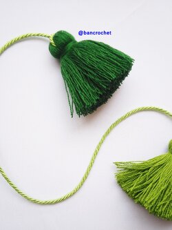 Bancrochet พู่ห้อยกระเป๋า/ที่ห้อยกระเป๋าแฮนด์เมด Tassels keychain hanging for bags หลากสี 4 นิ้ว