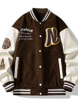 เสื้อแจ็คเก็ตเบสบอล เสื้อคลุม เสื้อแขนยาวสไตล์เกาหลี