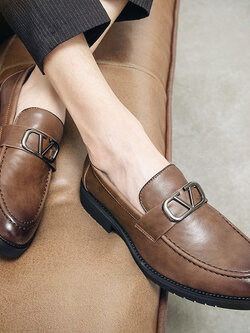 รองเท้าหนังผู้ชาย มีไซส์39-44 รองเท้าโลฟเฟอร์ชาย Slip-On Shoes