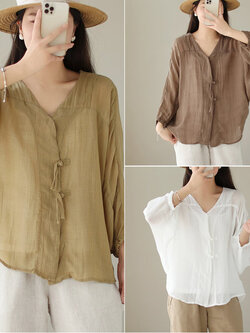 เสื้อลินินไซส์ใหญ่ เสื้อผ้าไซส์ใหญ่ เสื้อผ้าสาวอวบสวยๆ พลัสไซส์ ไซต์อก 38-48 นิ้ว