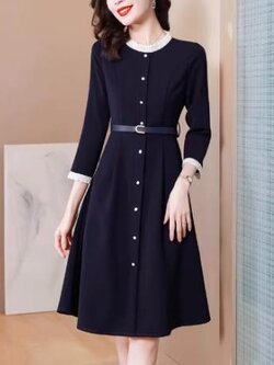 เดรสสีดำสุภาพ เรียบหรู ดูดี เหมาะกับทุกโอกาส | เดรสผู้หญิงแฟชั่นสุภาพ