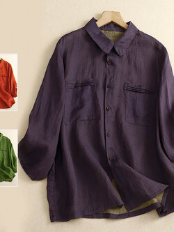 เสื้อลินิน เสื้อผ้าฝ้ายลินิน เสื้อเชิ้ตผ้าลินิน