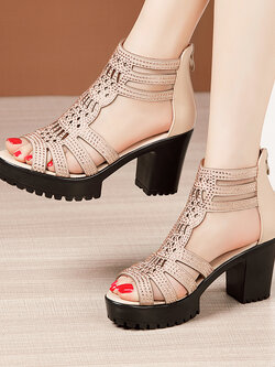 รองเท้าส้นสูงผู้หญิง รองเท้าส้นสูงรัดส้นผู้หญิง ส้นสูงนำเข้า ส้นสูงสวยหรู By Fashion Shoes Cabinat