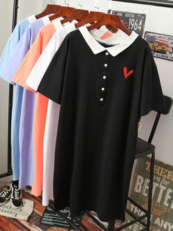 เดรสสไตล์เสื้อยืด S-3XL(อกเสื้อยืด 43- 51 นิ้ว)ใส่สบายๆอยู่บ้าน ใส่นอน