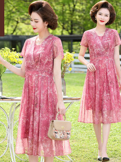 เดรสวัยผู้ใหญ่40-60ปี เดรสคุณแม่ ชุดเดรสทำงานวัยผู้ใหญ่ แบรนด์ MAMA DRESS