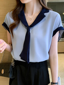 เสื้อลูกไม้ แขนสั้น