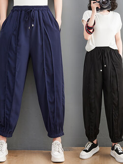 กางเกงผ้าลินิน กางเกงผ้าลินินหญิง กางเกงผ้าลินิน เอว ยางยืด