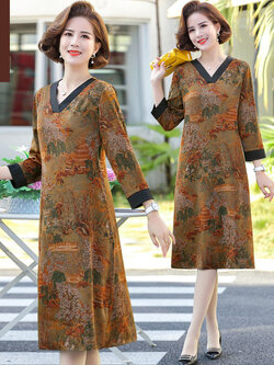 เดรสวัยผู้ใหญ่40-60ปี เดรสคุณแม่ ชุดเดรสทำงานวัยผู้ใหญ่ แบรนด์ MAMA DRESS