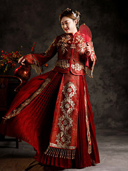 ชุดแต่งงานคนอ้วน ชุดแต่งงานจีน คนอ้วน ชุดเจ้าสาวไซส์ใหญ่ ชุดเจ้าสาวอ้วน ชุดเจ้าสาวอวบ