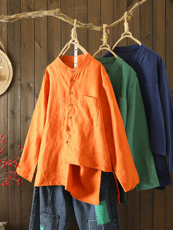 เสื้อลินิน เสื้อผ้าฝ้ายลินิน เสื้อเชิ้ตผ้าลินิน