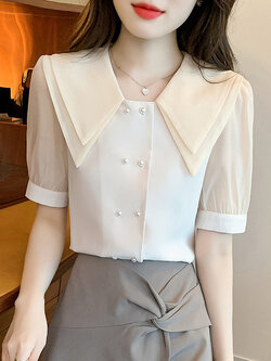 เสื้อลูกไม้ แขนสั้น