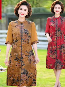 เดรสวัยผู้ใหญ่40-60ปี เดรสคุณแม่ ชุดเดรสทำงานวัยผู้ใหญ่ แบรนด์ MAMA DRESS