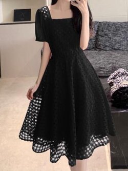 เดรสสีดำสุภาพ เรียบหรู ดูดี เหมาะกับทุกโอกาส | เดรสผู้หญิงแฟชั่นสุภาพ