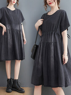 เสื้อลินินคนอ้วน เสื้อทีเชิ้ตคนอ้วนผู้หญิง เสื้อทีเชิ้ตตัวใหญ่ By Literary Plus size