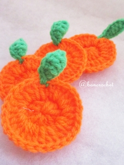 ส้มถักโครเชต์ orange fruit crochet