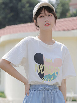 เสื้อผ้าวัยรุ่นเกาหลี เสื้อยืดวัยรุ่นผู้หญิง มีขนาด S M L XL