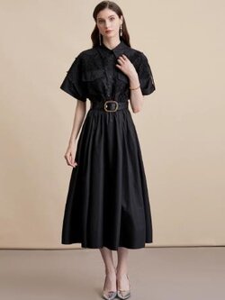 เดรสสีดำสุภาพ เรียบหรู ดูดี เหมาะกับทุกโอกาส | เดรสผู้หญิงแฟชั่นสุภาพ