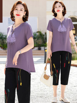 เสื้อผ้าคุณแม่วัย 60 เสื้อคนแก่ผู้หญิงวัย60