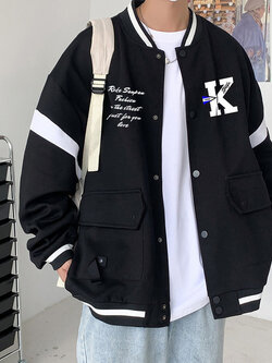 เสื้อแจ็คเก็ตเบสบอล เสื้อคลุม เสื้อแขนยาวสไตล์เกาหลี
