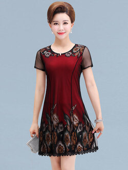 เดรสวัยผู้ใหญ่40-60ปีเดรสคุณแม่