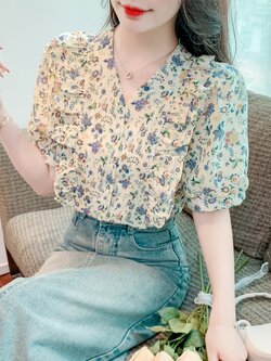 เสื้อเชิ้ตผู้หญิงใส่ทํางาน 390 บาทต่อชิ้น ฟรีค่าจัดส่ง